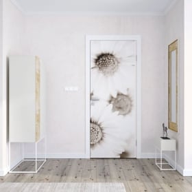 Vinile per porte fiori margherite