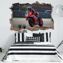 Vinile adesivo 3d motogp marc márquez honda