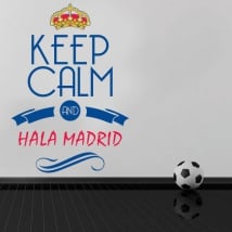 Vinile decorativo calcio keep calm e hala madrid