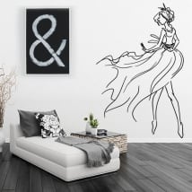 Vinile decorativo e adesivi silhouette di donna