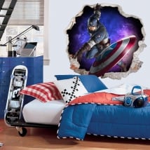 Vinile 3d marvel capitan america