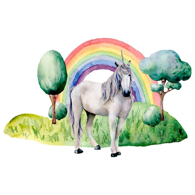 Vinili infantile o giovanile unicorno e arcobaleno