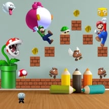 Vinile e adesivi per bambini o giovani mario bros