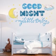 Vinile per bambini o neonati frase inglese good night