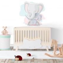 Vinile decorativo per bambini o neonati elefanti