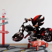 Vinile e adesivi videogioco sonic con moto