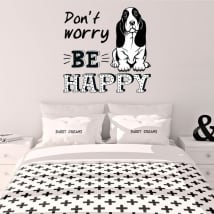 Vinile decorativo frase inglese don't worry be happy