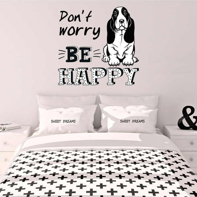 Vinile Decorativo Frase Inglese Don T Worry Be Happy