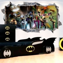 Vinile decorativo 3d batman gotham city impostors