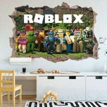 Adesivi in vinile videogioco roblox 3d