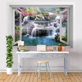 Vinili finestre cascata decorazione muri 3d