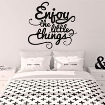 Vinile decorativo frase inglese enjoy the little things