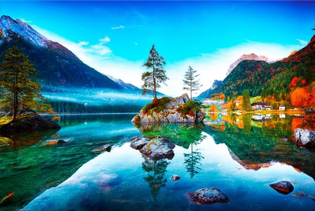 🥇 Murales in vinile germania alba lago di hintersee 🥇