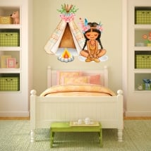 Vinile decorativo e adesivi india con stile boho