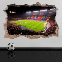 Vinile e adesivi 3d stadio di calcio camp nou di barcellona