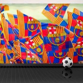 Murali in vinile stadio di calcio camp nou barcelona