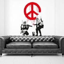 Vinili e adesivi graffiti di banksy