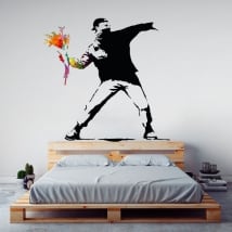 Vinili decorativi graffiti di banksy