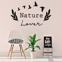 Vinile e adesivi frase inglese amante della natura