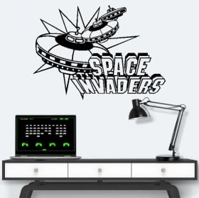Vinili e adesivi videogiochi retrò space invaders