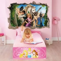 Vinile e adesivi disney hole 3d rapunzel