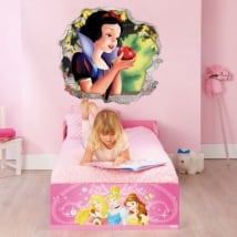 Vinile e adesivi disney hole 3d biancaneve