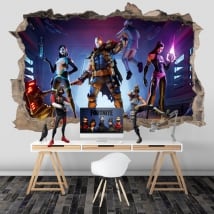 Vinili muro del foro videogioco fortnite x-force 3d