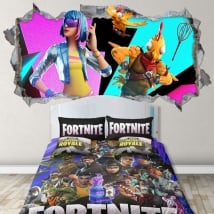 Decalcomanie da muro videogioco fortnite 3d