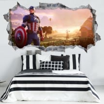 Vinili 3d capitan america videogioco fortnite