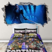 Vinili parete video gioco fortnite 3d