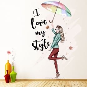 Vinile silhouette donna i love my style