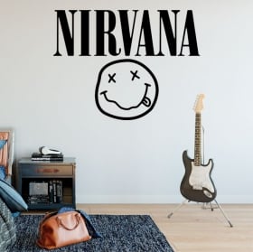Vinile e adesivi rock and roll logo nirvana