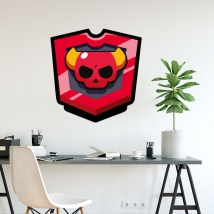 Adesivo decorativo logo rosso brawl stars