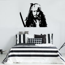 Vinile adesivo jack sparrow pirati dei caraibi