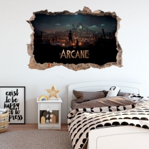 Vinile decorativo 3d buco arcane