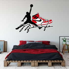 Adesivi murali giocatore di basket michael jordan
