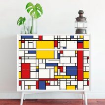 Vinile per mobili o armadi piet mondrian