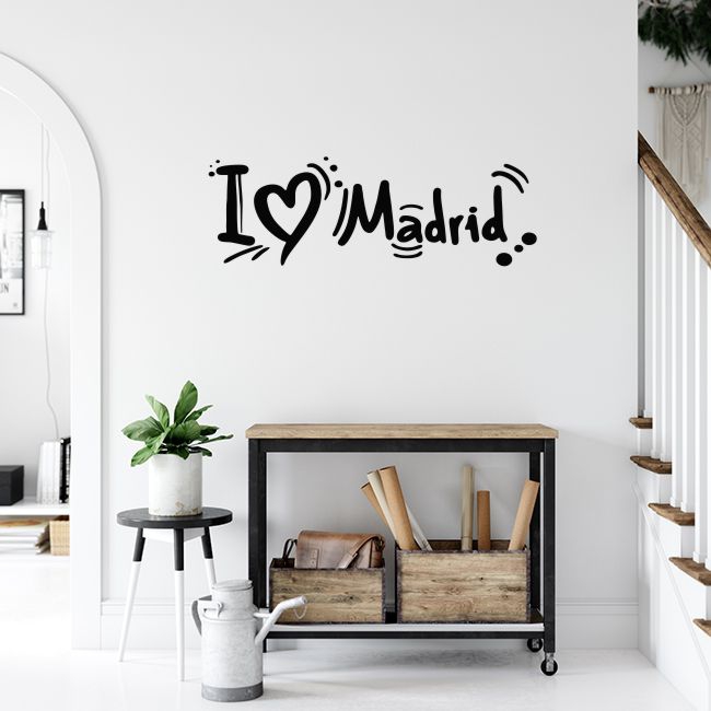 🥇 Frase adesiva in vinile i love madrid 🥇