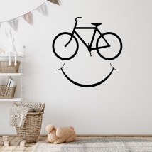 Biciclette decorative in vinile con sorrisi