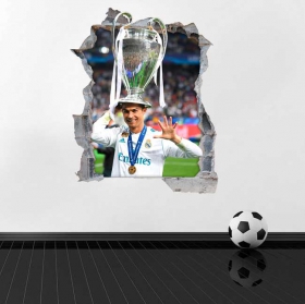 Adesivi murali 3d calcio maradona con pelé e zidane