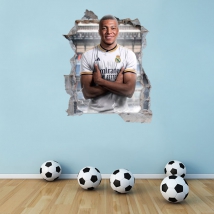 Vinile decorativo 3d kylian mbappe